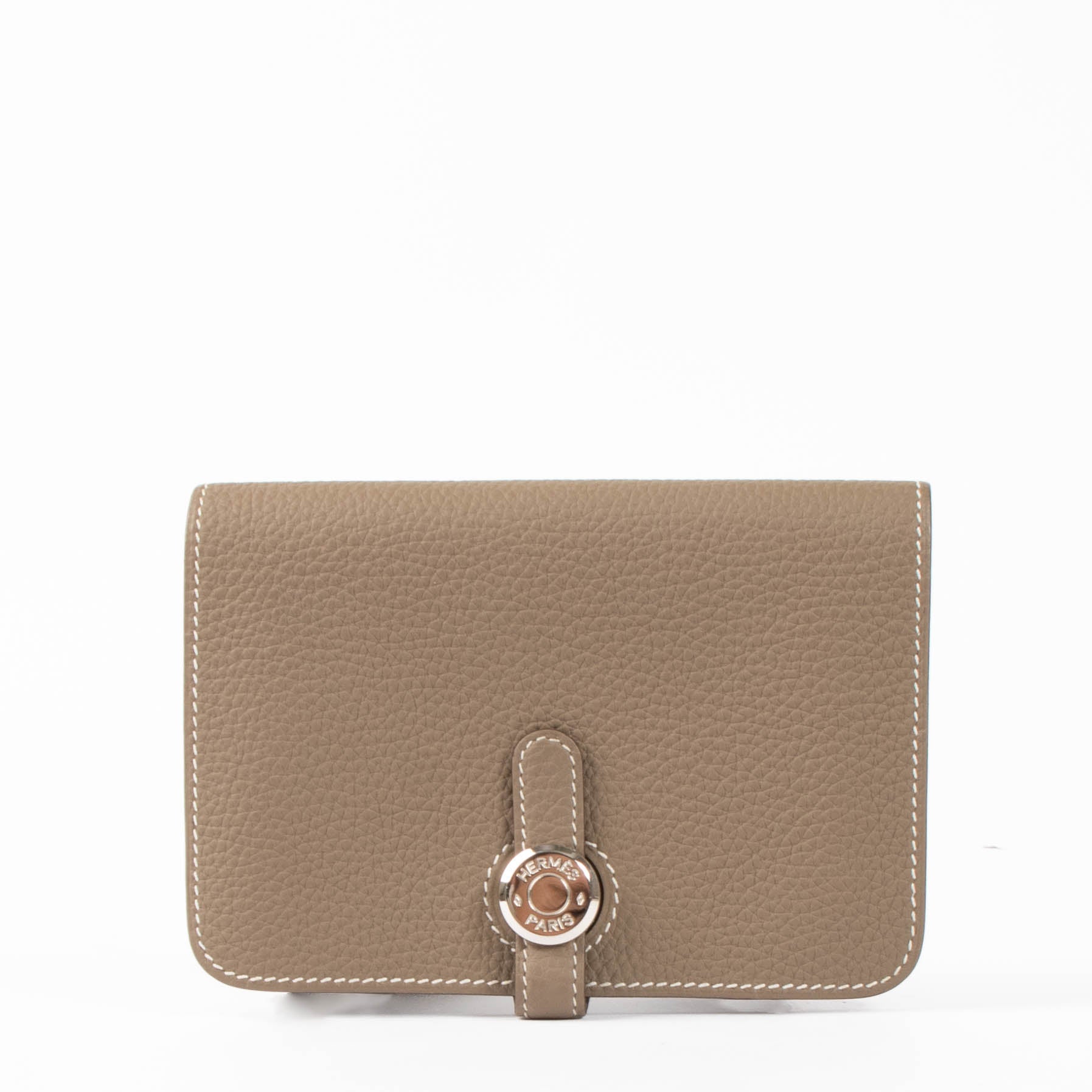 Hermès Etoupe Dogon Compact Wallet
