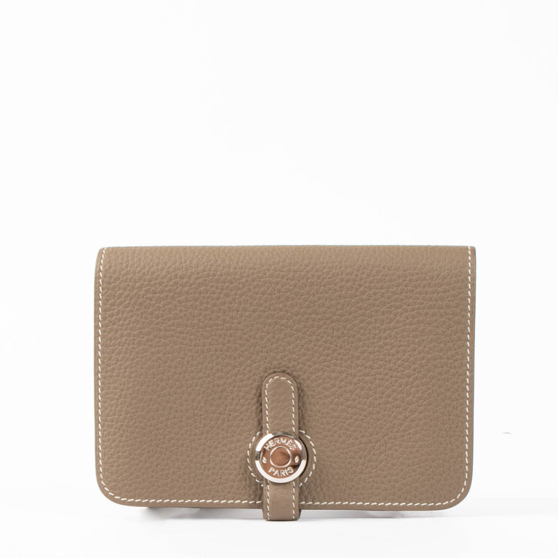 Hermès Etoupe Dogon Compact Wallet