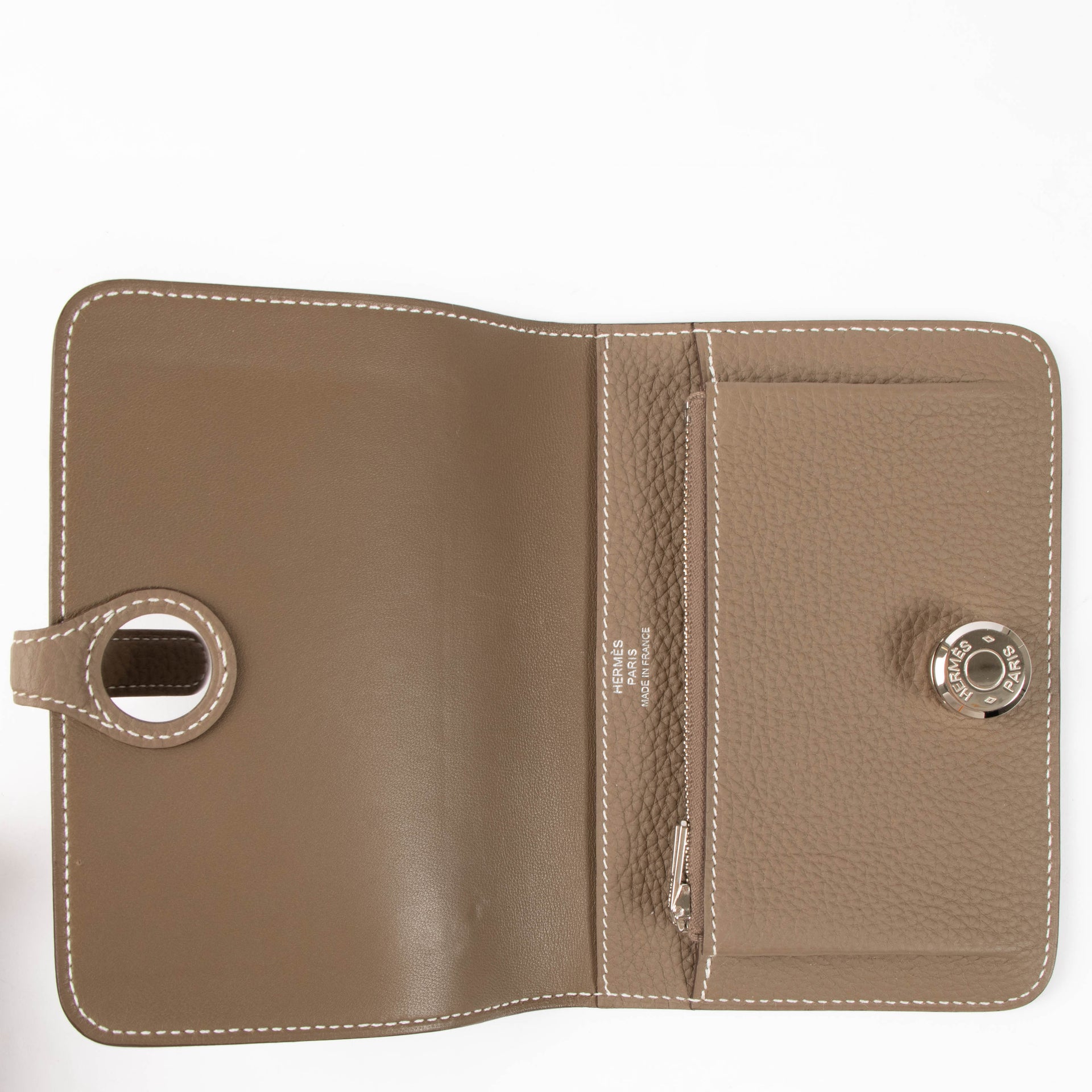 Hermès Etoupe Dogon Compact Wallet