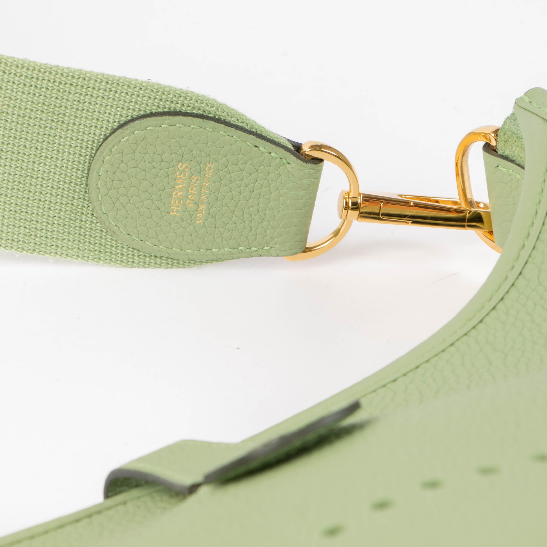 Hermès Vert Criquet Clemence Evelyne 29 GHW Bag