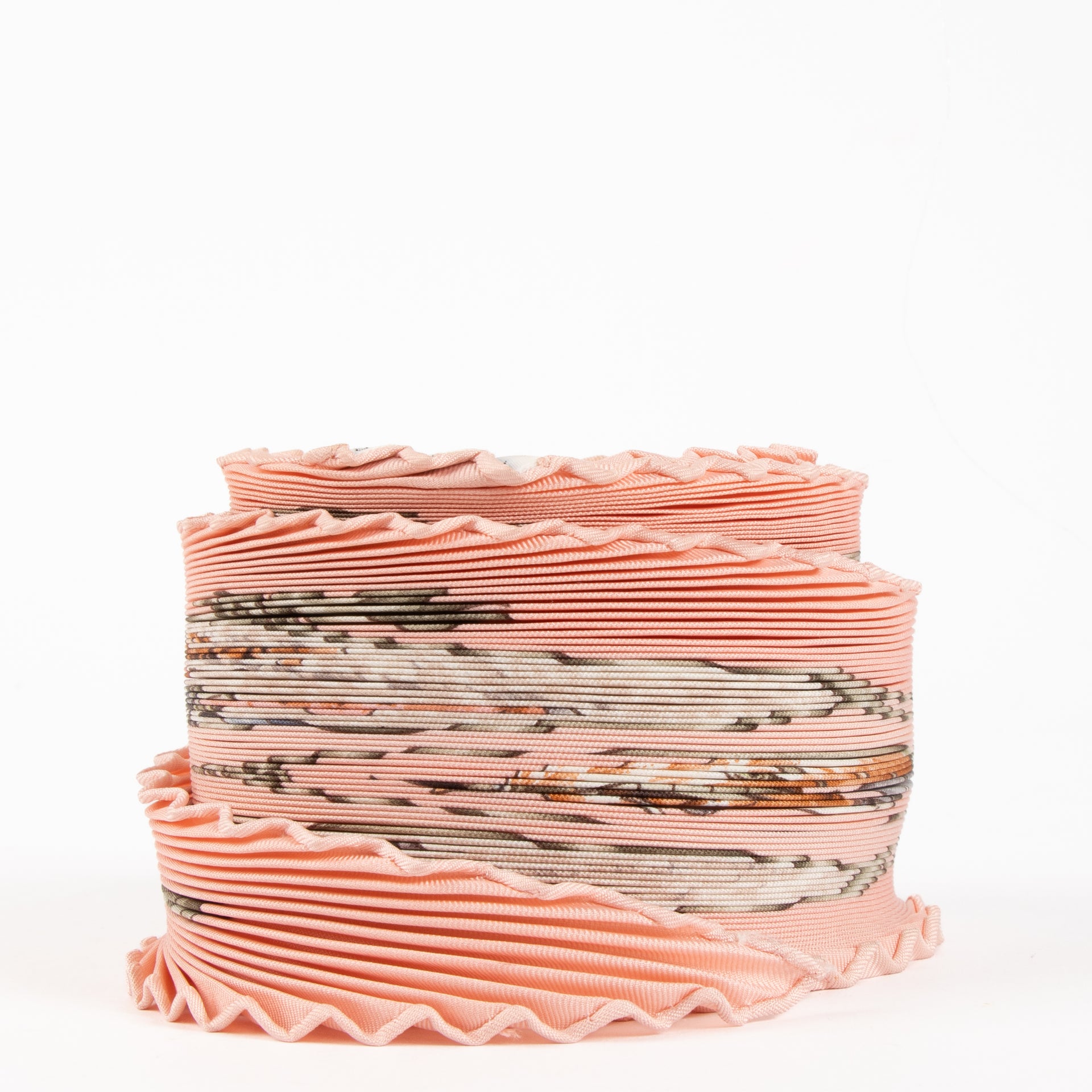 Hermès Pink Silk Des Moghuls Plissé 90 Scarf