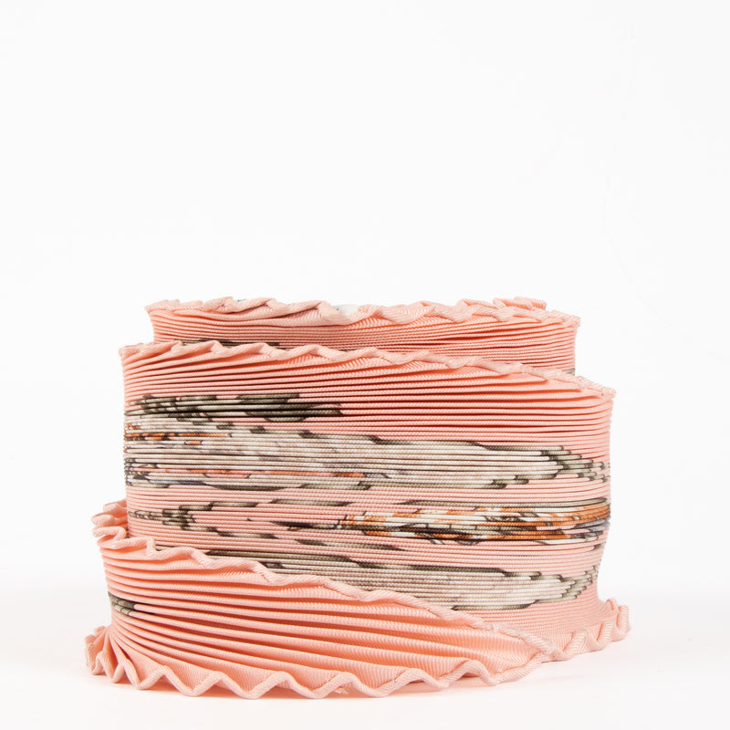 Hermès Pink Silk Des Moghuls Plissé 90 Scarf
