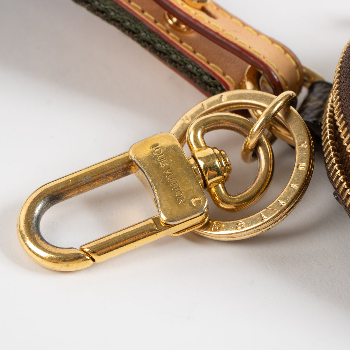Louis Vuitton Green Lanyard Keycharm