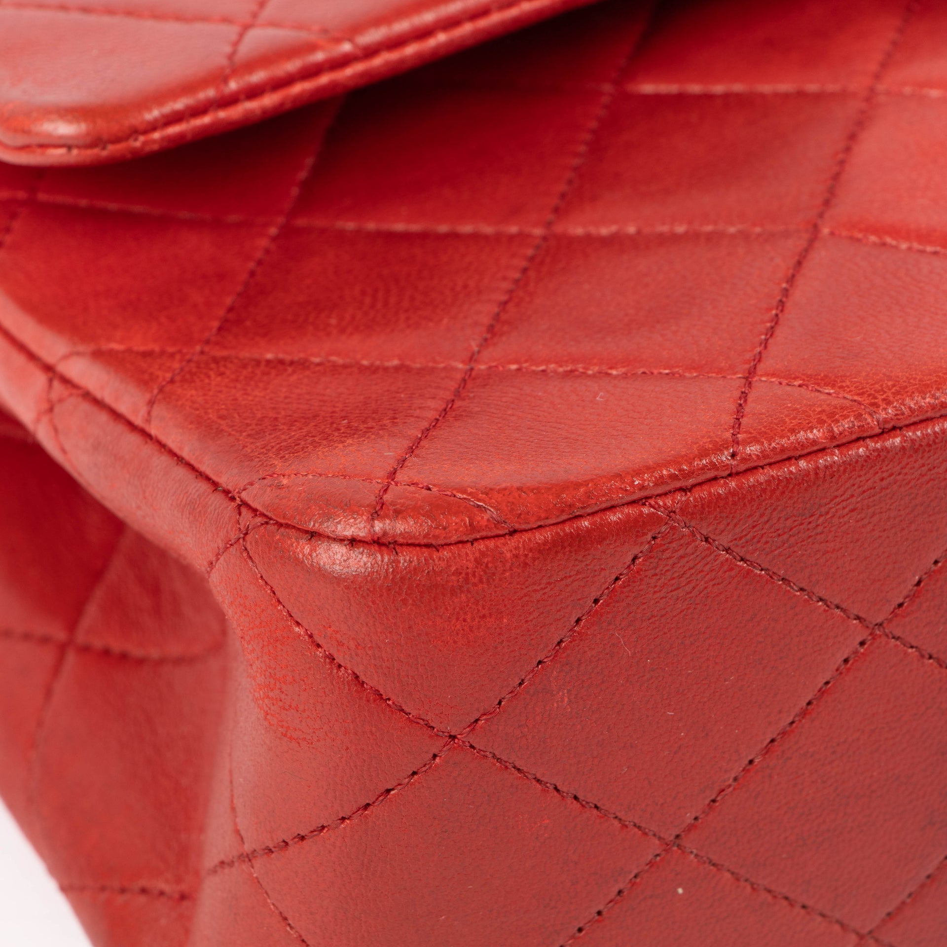 Chanel Red Classic Flap Bag Vintage
