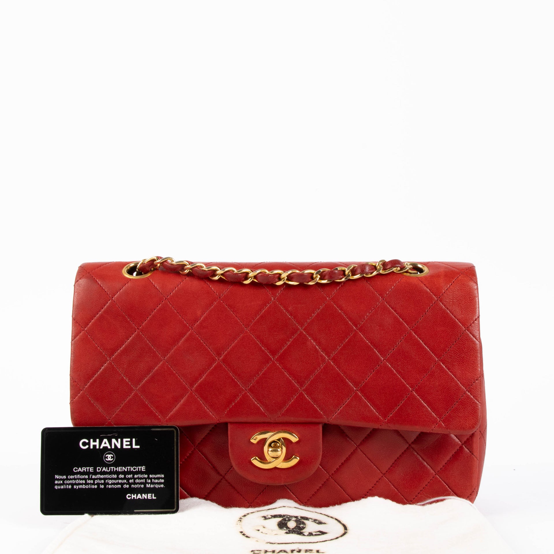 Chanel Red Classic Flap Bag Vintage
