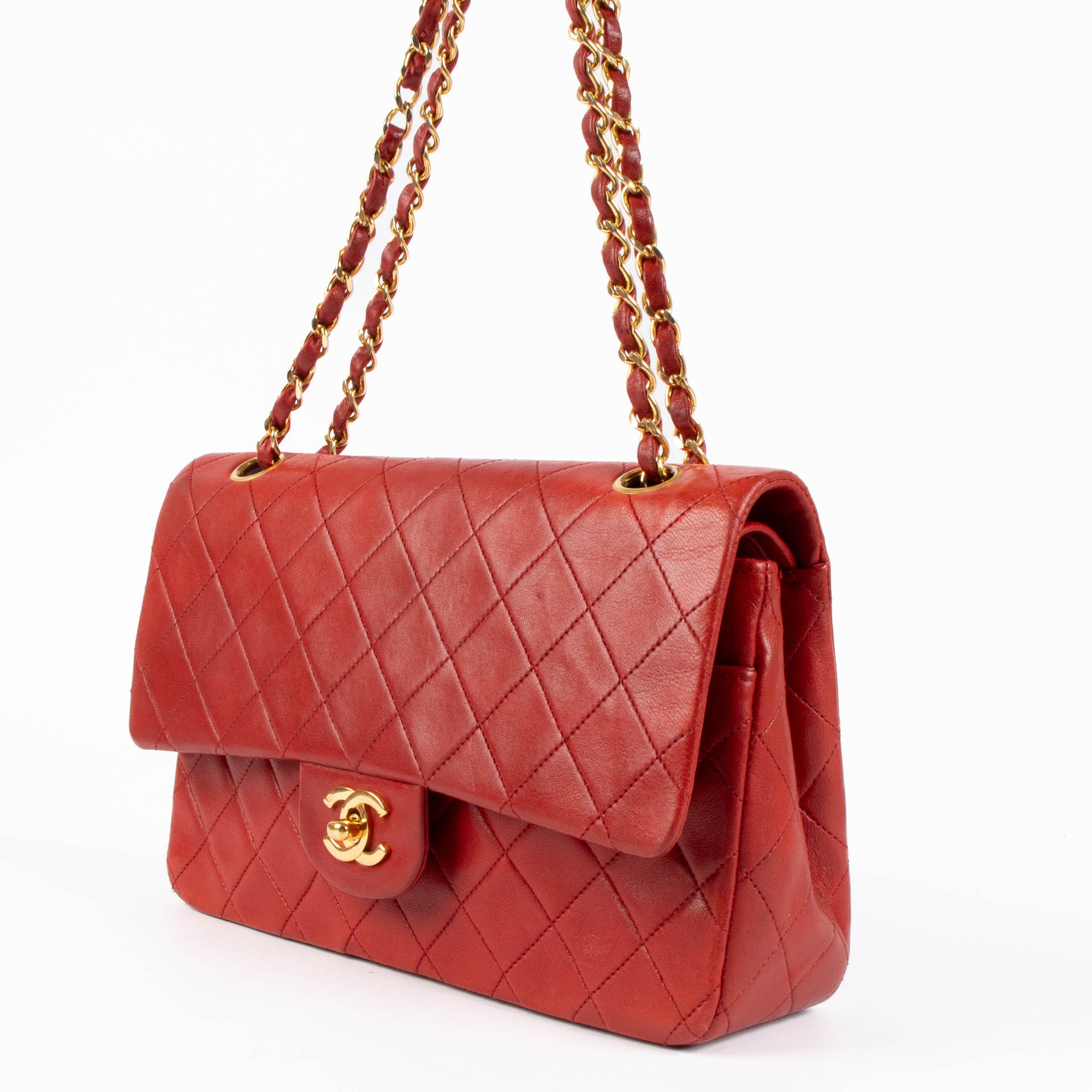 Chanel Red Classic Flap Bag Vintage