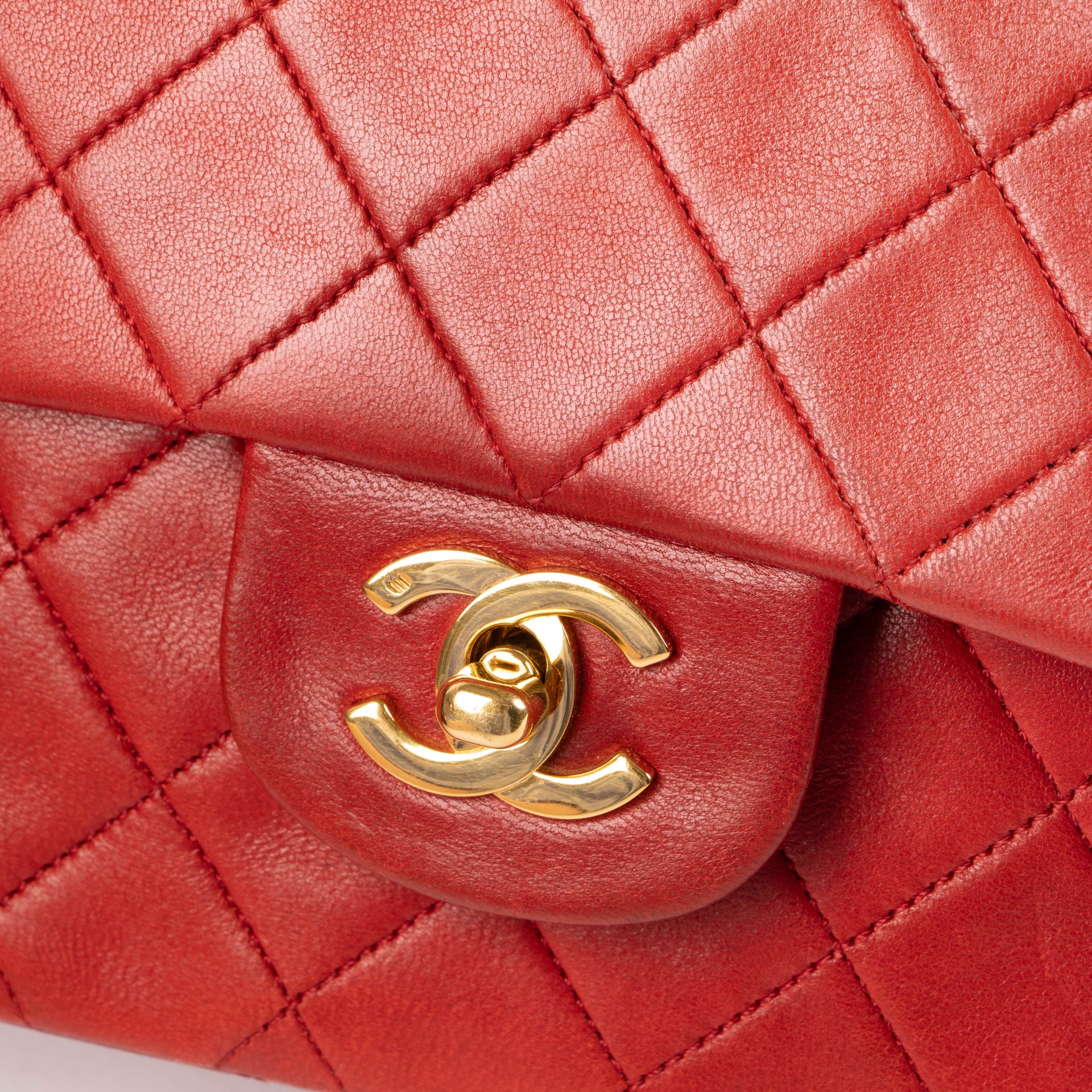 Chanel Red Classic Flap Bag Vintage