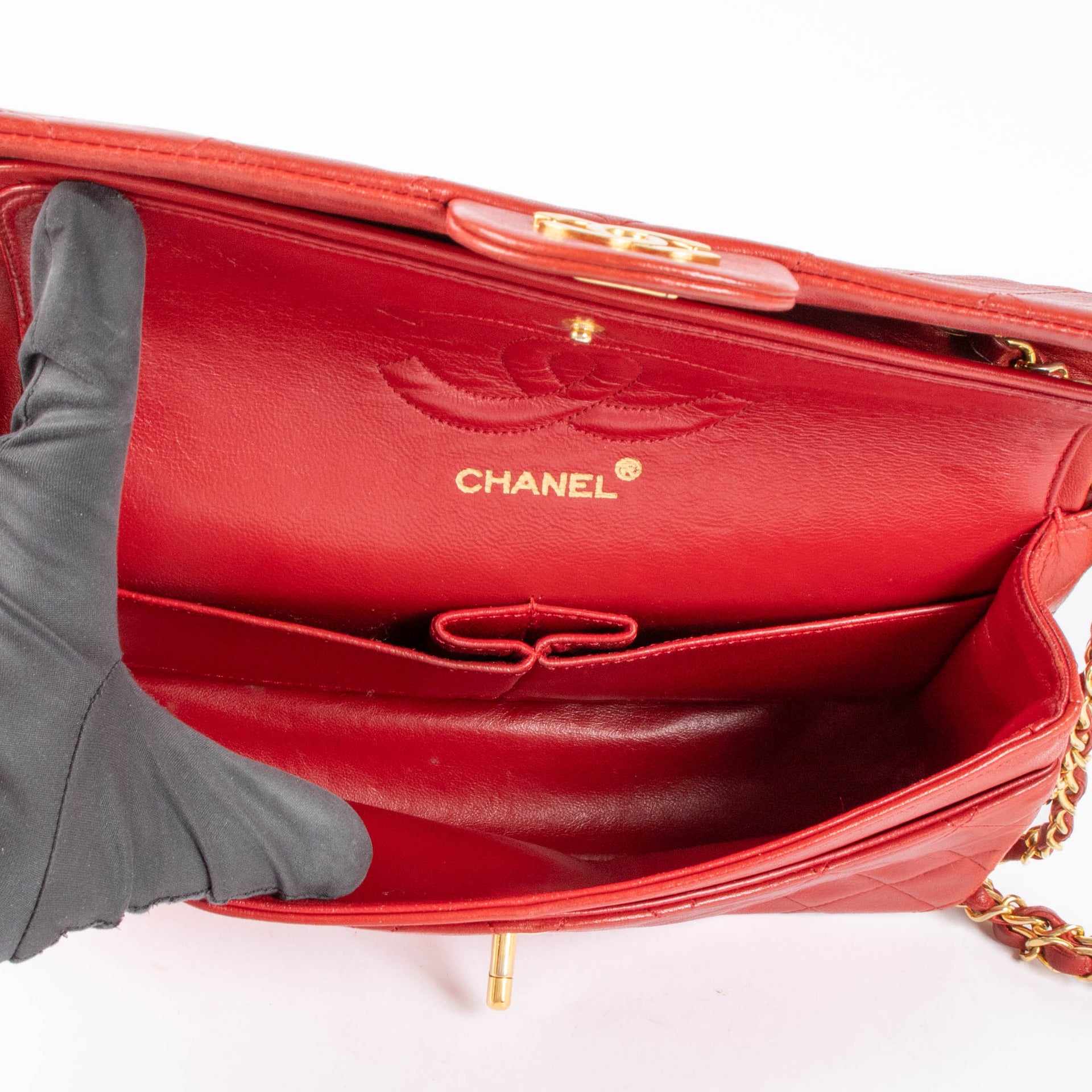 Chanel Red Classic Flap Bag Vintage