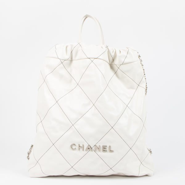 Shop the authentic Chanel White Chanel 22 Backpack second hand on Labellov.com!