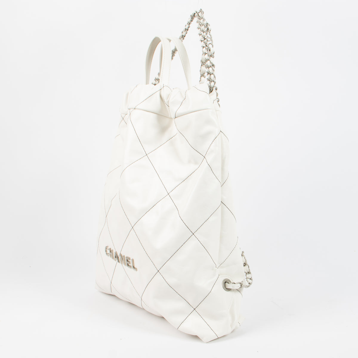 Shop the authentic Chanel White Chanel 22 Backpack second hand on Labellov.com!