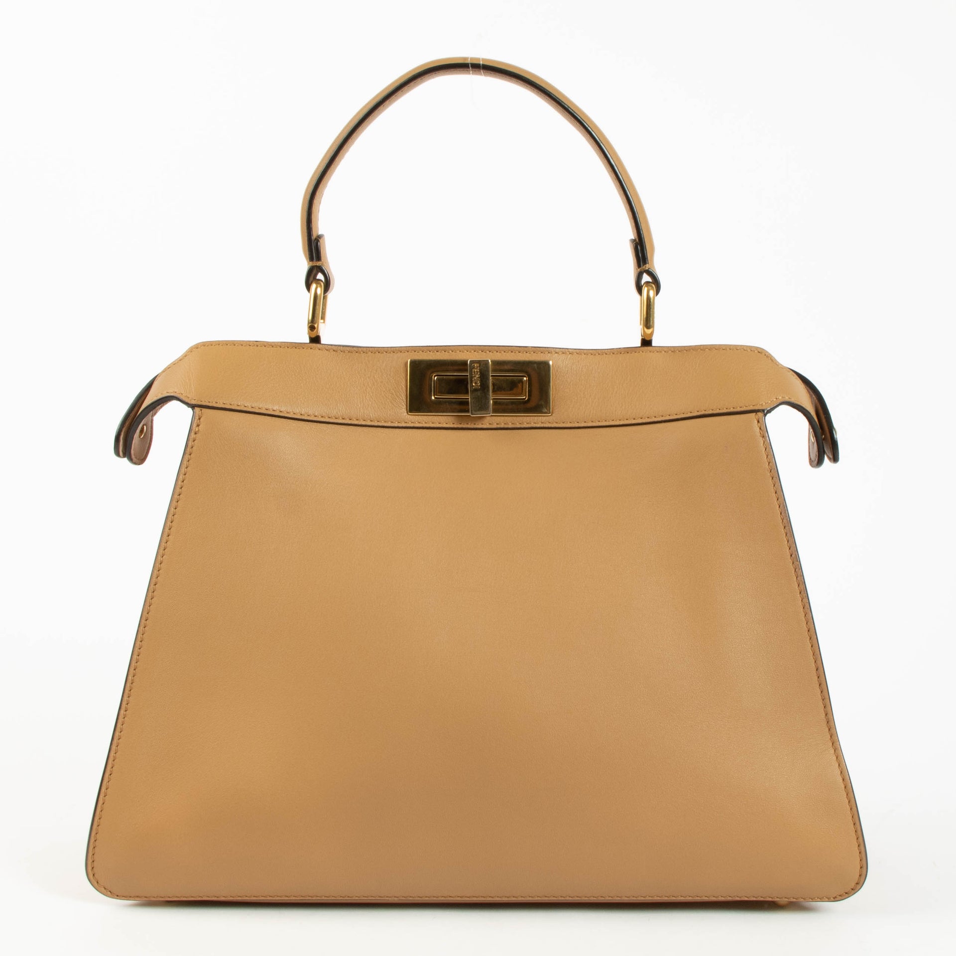 Fendi Beige Leather Medium Peekaboo IseeU Bag