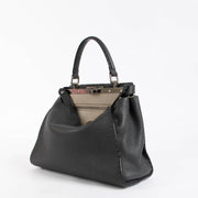 Shop the authentic Fendi Grey Selleria Peekaboo Medium Top Handle second hand on Labellov.com