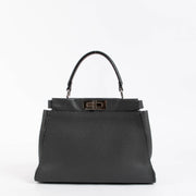 Shop the authentic Fendi Grey Selleria Peekaboo Medium Top Handle second hand on Labellov.com