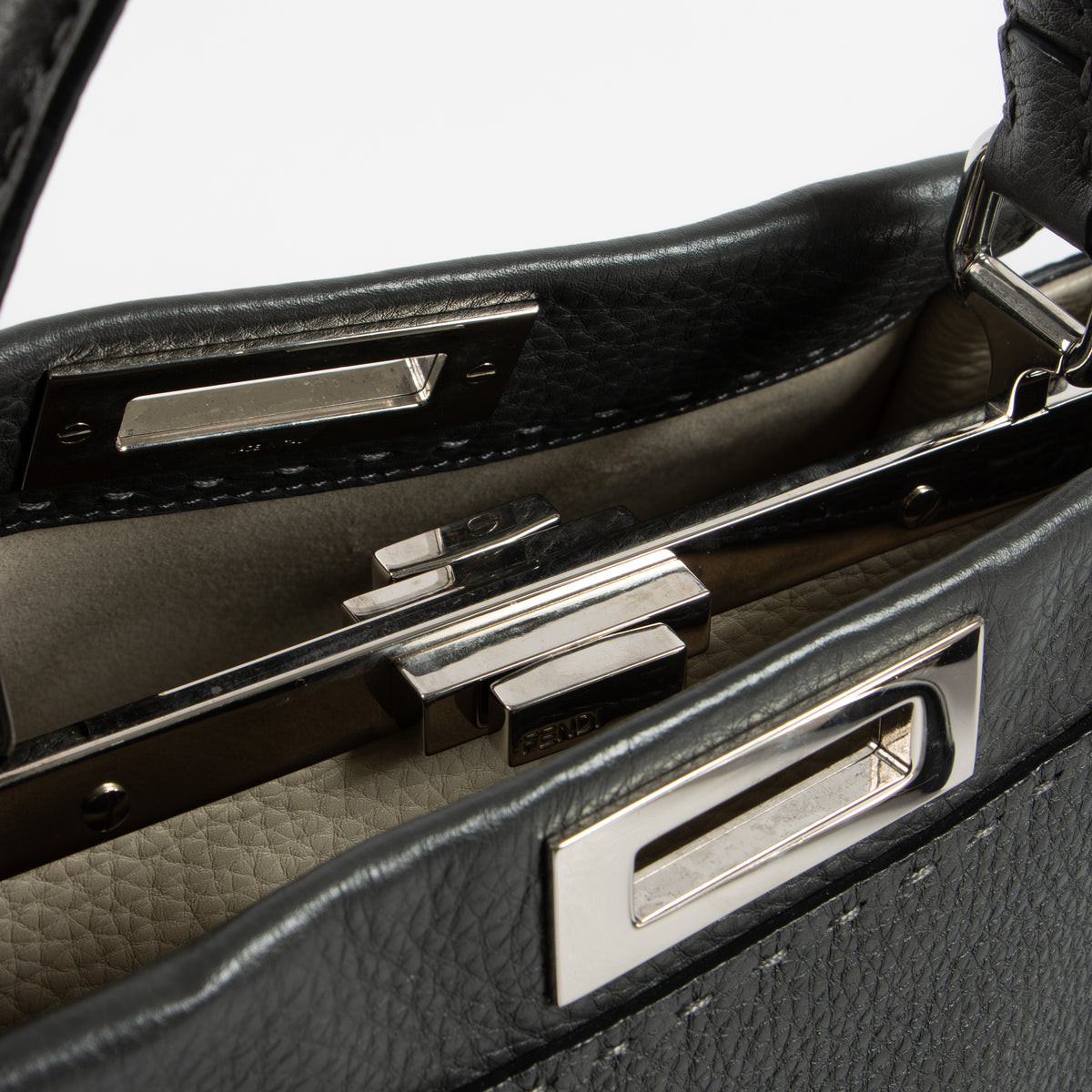 Shop this authentic Fendi Grey Selleria Medium Peekaboo Bag Pre-Loved on Labellov.com