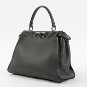 Shop this authentic Fendi Grey Selleria Medium Peekaboo Bag Pre-Loved on Labellov.com