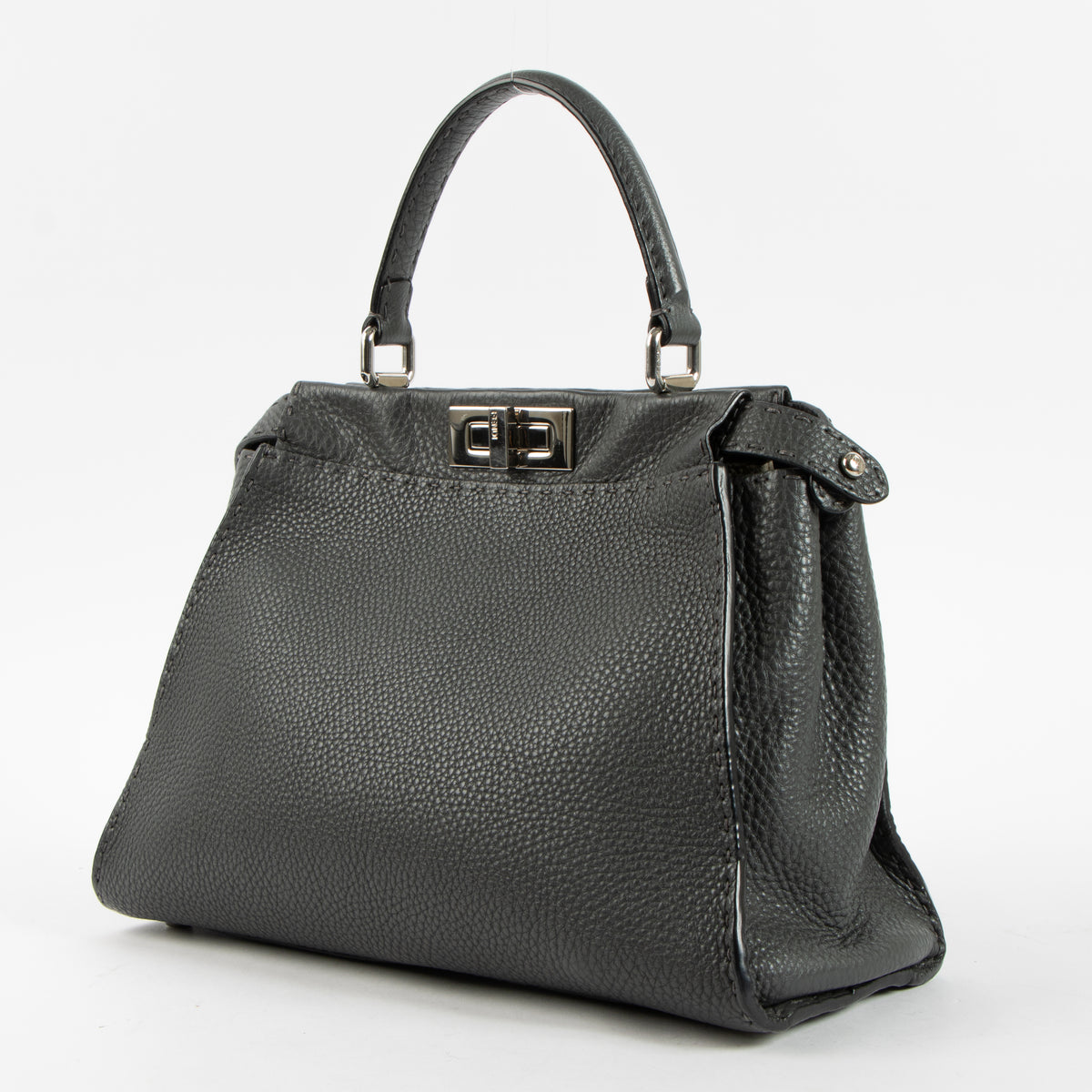 Shop this authentic Fendi Grey Selleria Medium Peekaboo Bag Pre-Loved on Labellov.com