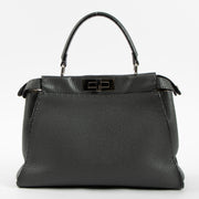 Shop this authentic Fendi Grey Selleria Medium Peekaboo Bag Pre-Loved on Labellov.com