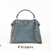 Shop this authentic Fendi Blue/Python Mini Peekaboo Selleria pre-loved on Labellov.com 