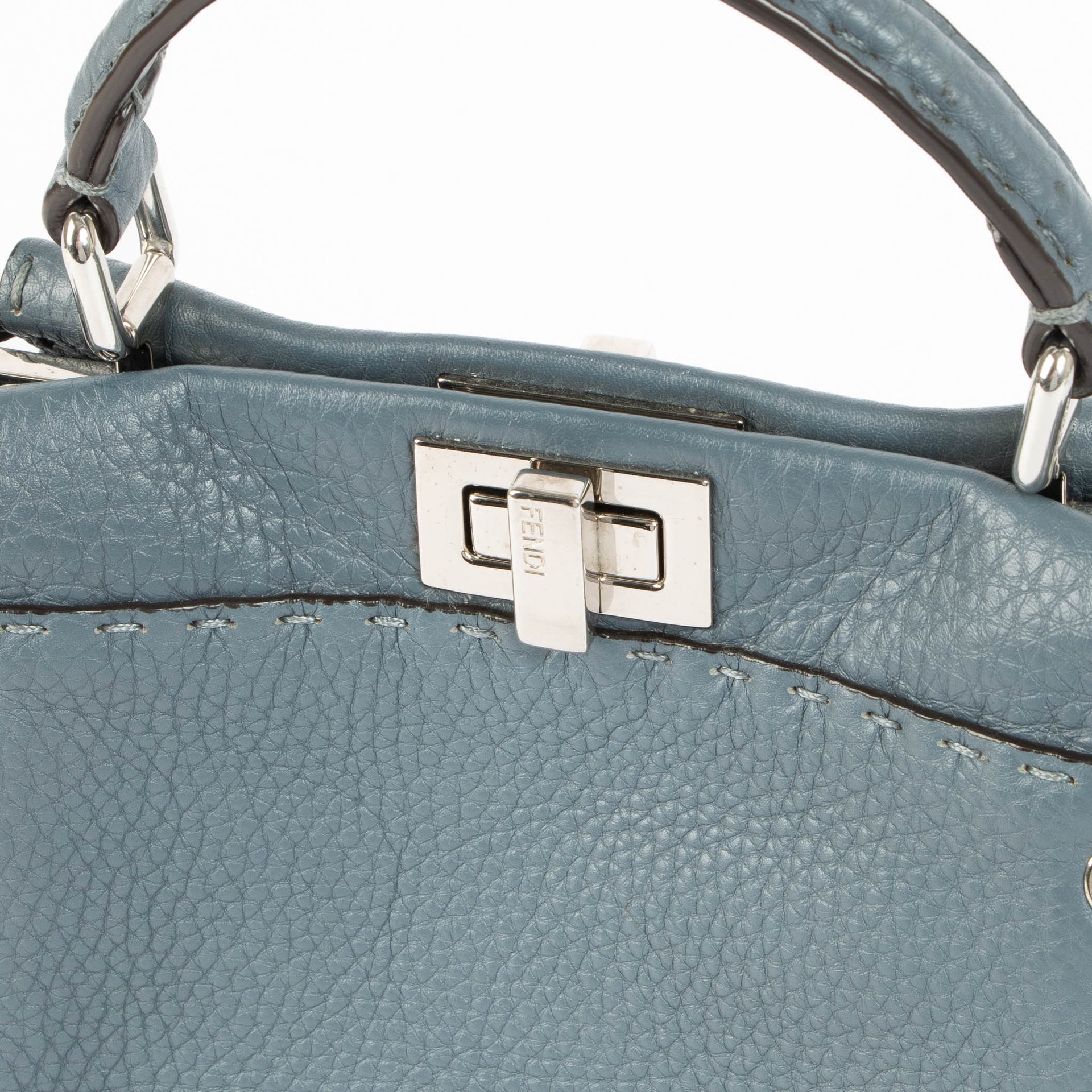Shop this authentic Fendi Blue/Python Mini Peekaboo Selleria pre-loved on Labellov.com 