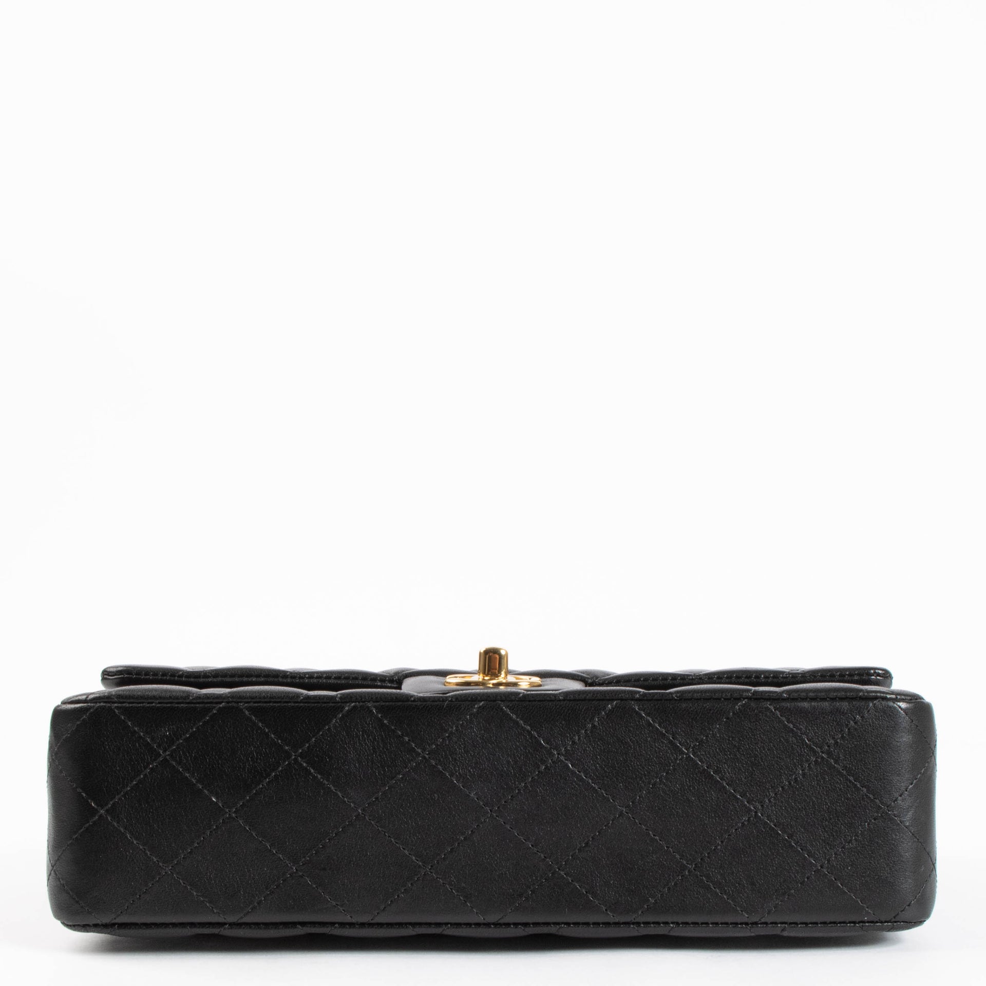 Chanel Black Lambskin Medium Classic Flap 11.12 Bag