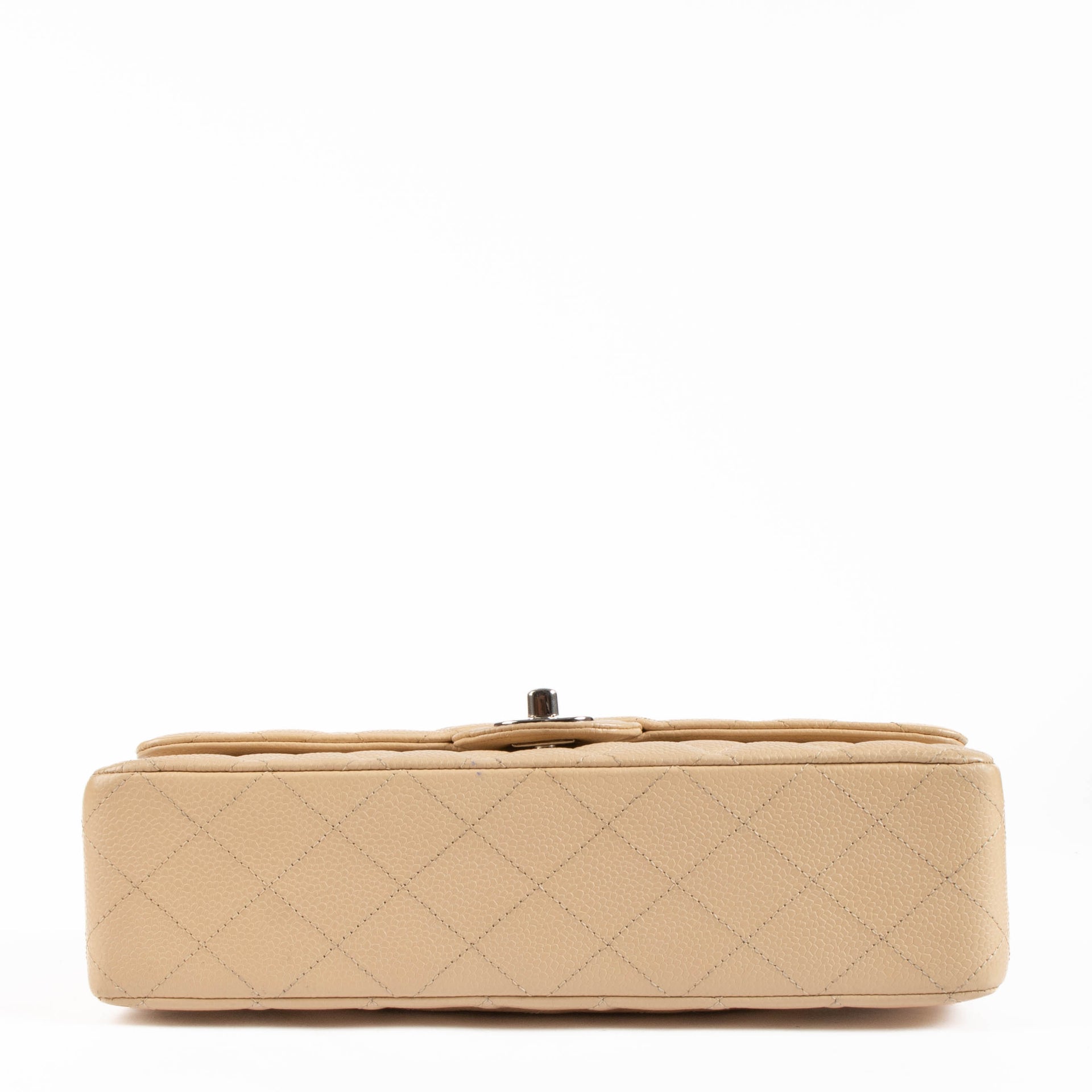 Chanel Beige Caviar Medium Classic Flap 11.12 Bag
