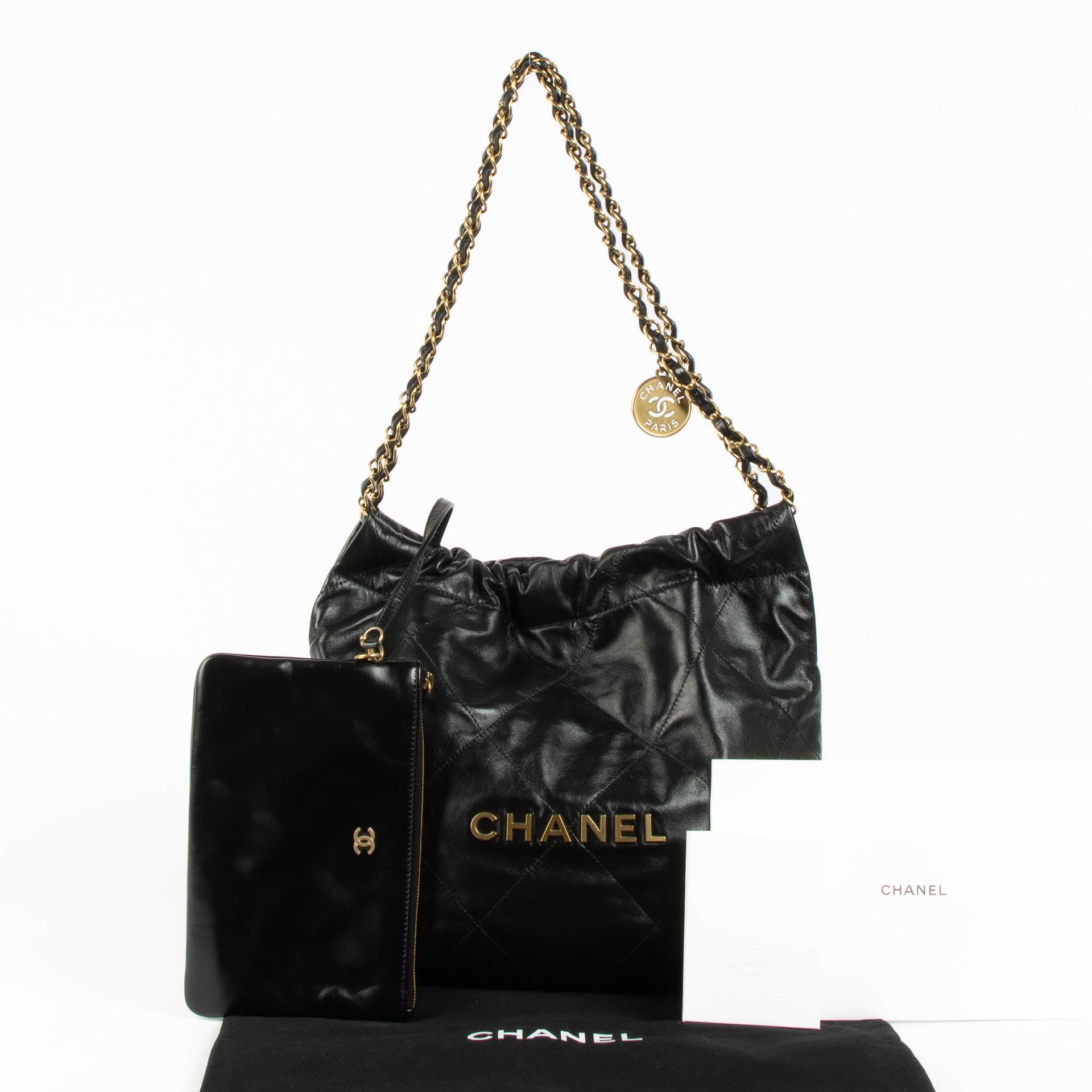 CHANEL 22 SMALL ZWART