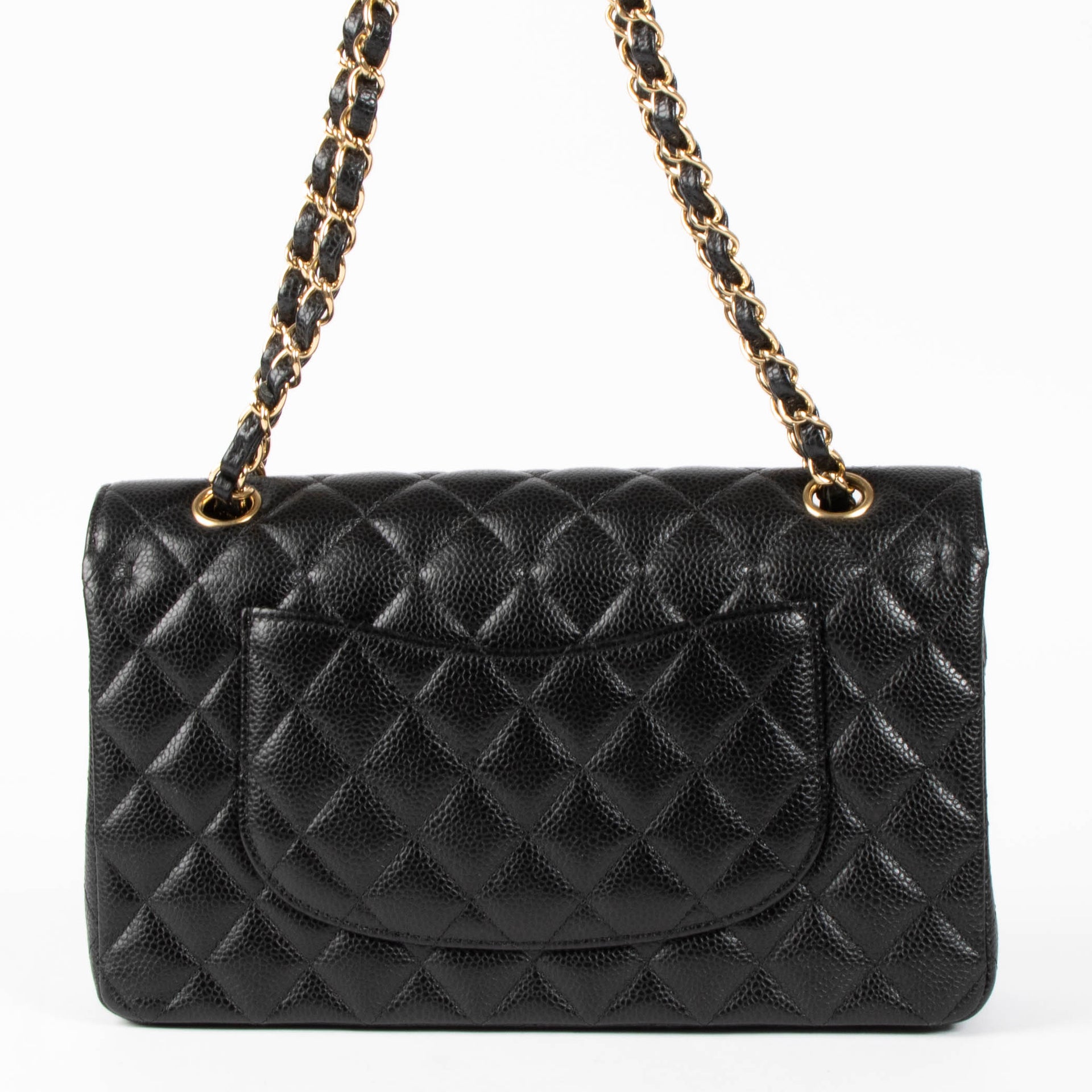 Shop this authentic Chanel Black Caviar Medium Classic 11.12 Handbag pre-loved on Labellov.com