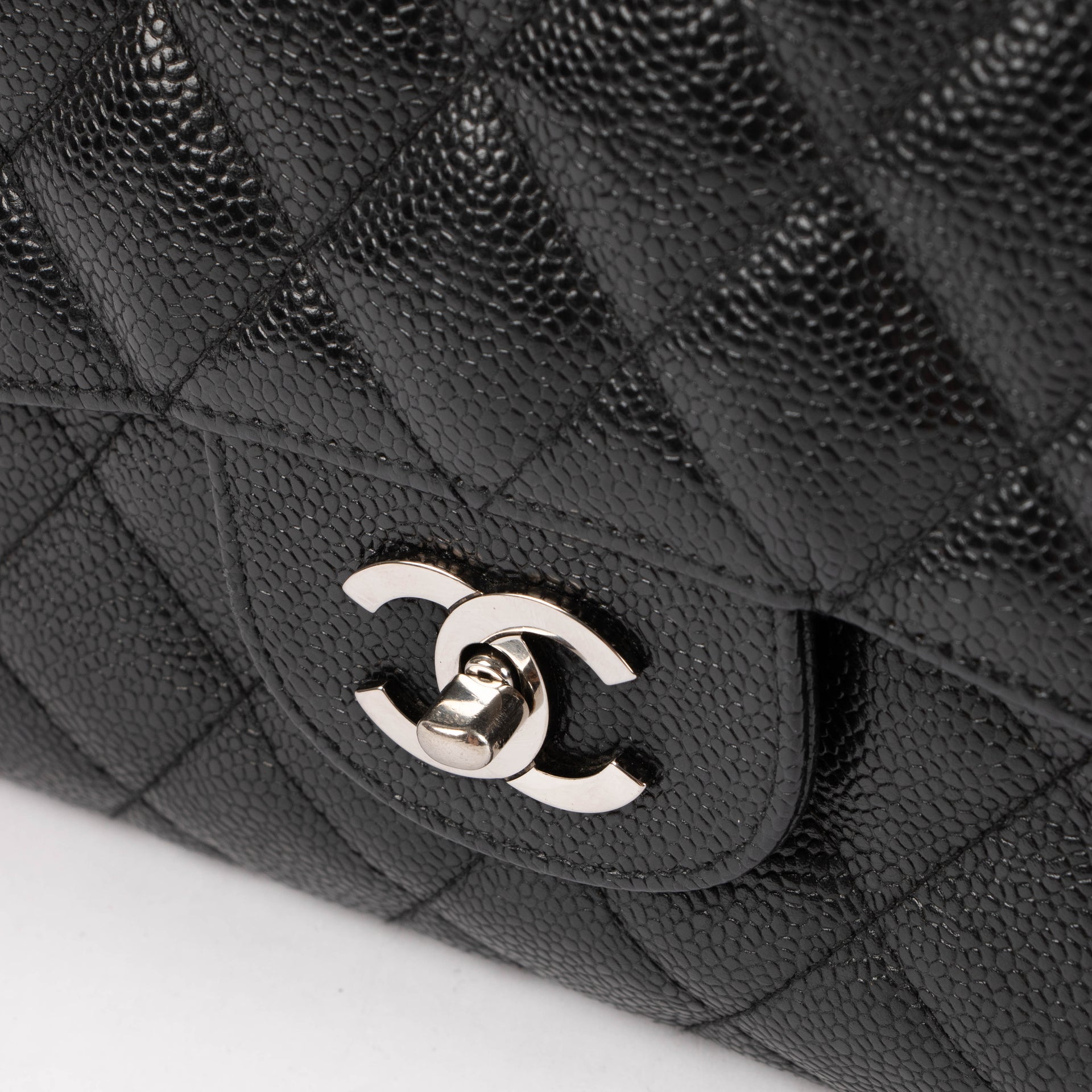 Chanel Black Caviar Large/Jumbo Classic Single Flap Bag