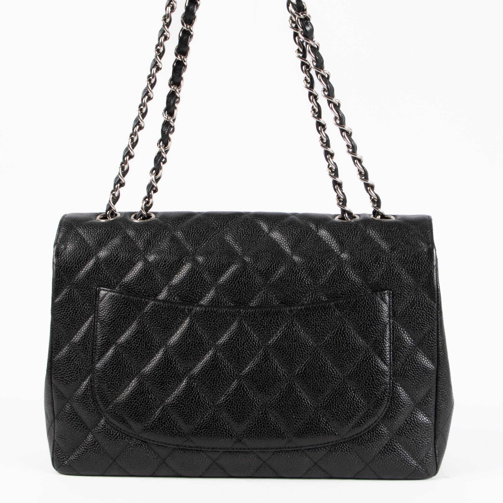 Chanel Black Caviar Large/Jumbo Classic Single Flap Bag