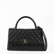 Shop the authentic Chanel Black Caviar Medium Coco Handle Bag second hand on Labellov.com