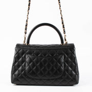 Shop the authentic Chanel Black Caviar Medium Coco Handle Bag second hand on Labellov.com