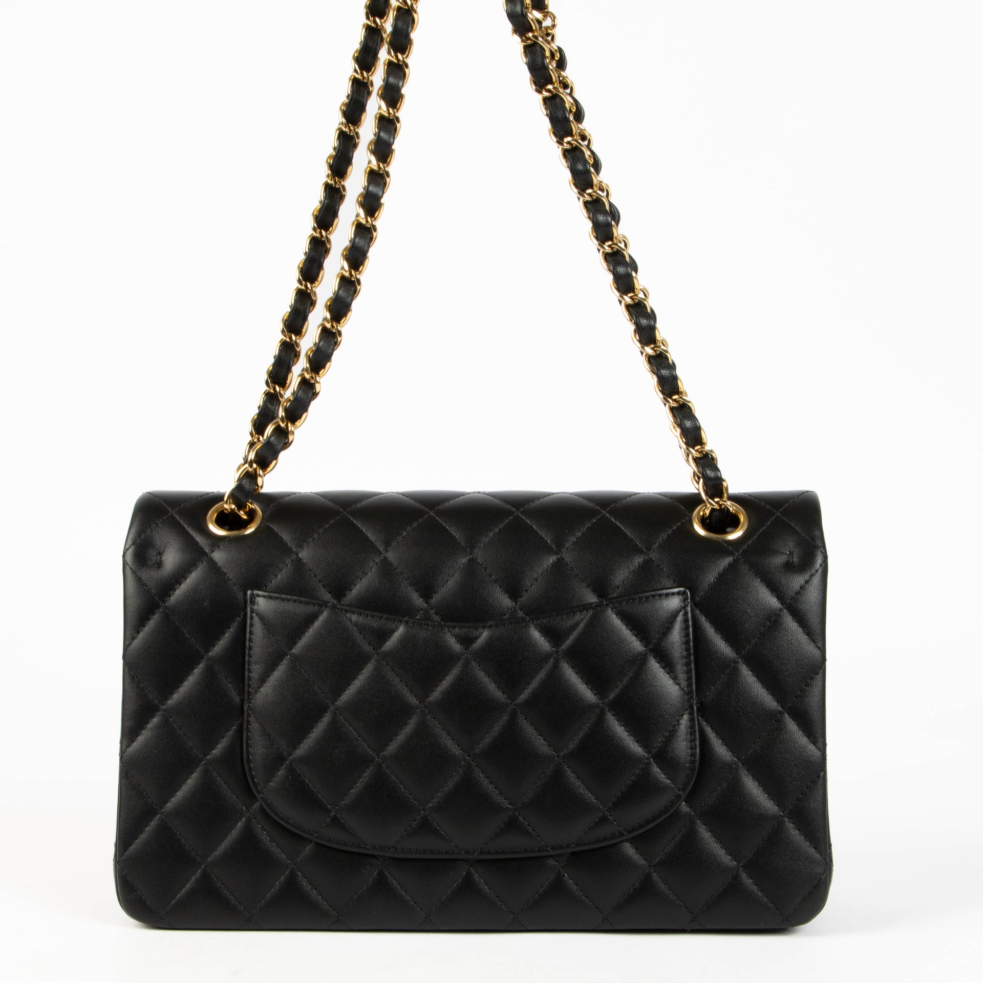 Shop this 100% authentic Chanel Black Lambskin Medium Classic 11.12 Double Flap Bag at Labellov.com