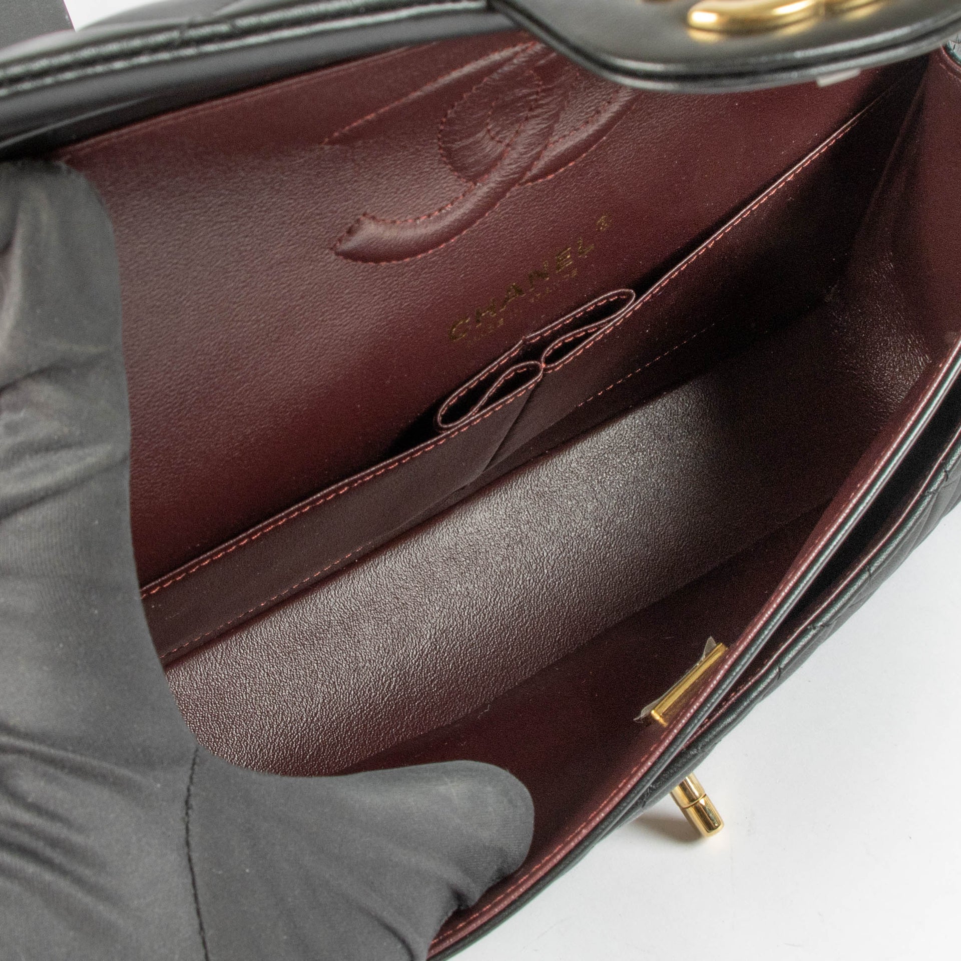 Shop this 100% authentic Chanel Black Lambskin Medium Classic 11.12 Double Flap Bag at Labellov.com