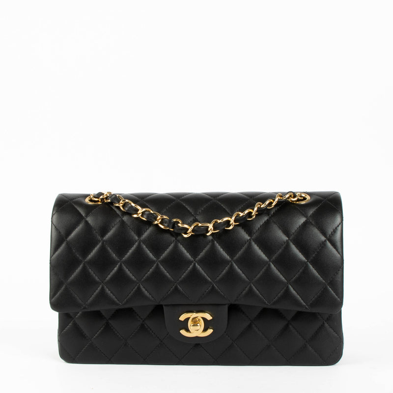Shop this 100% authentic Chanel Black Lambskin Medium Classic 11.12 Double Flap Bag at Labellov.com