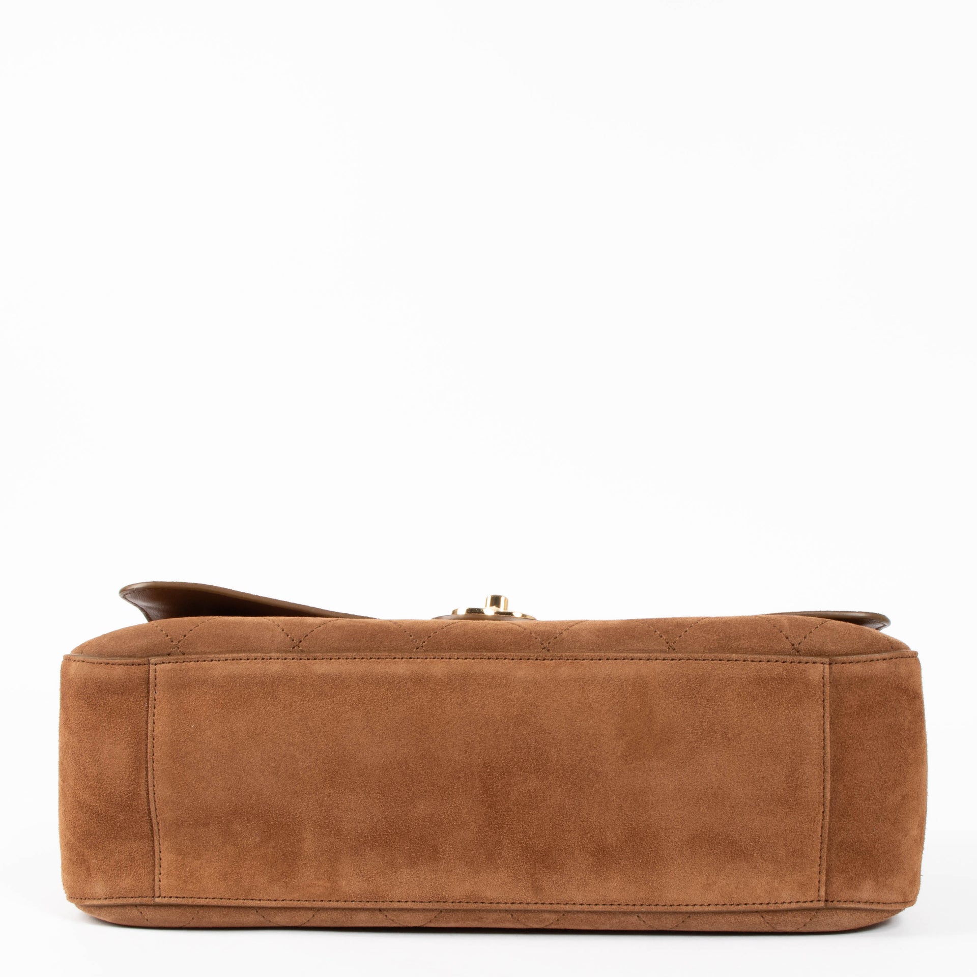 Chanel 26A Camel Suede Maxi Flap Bag