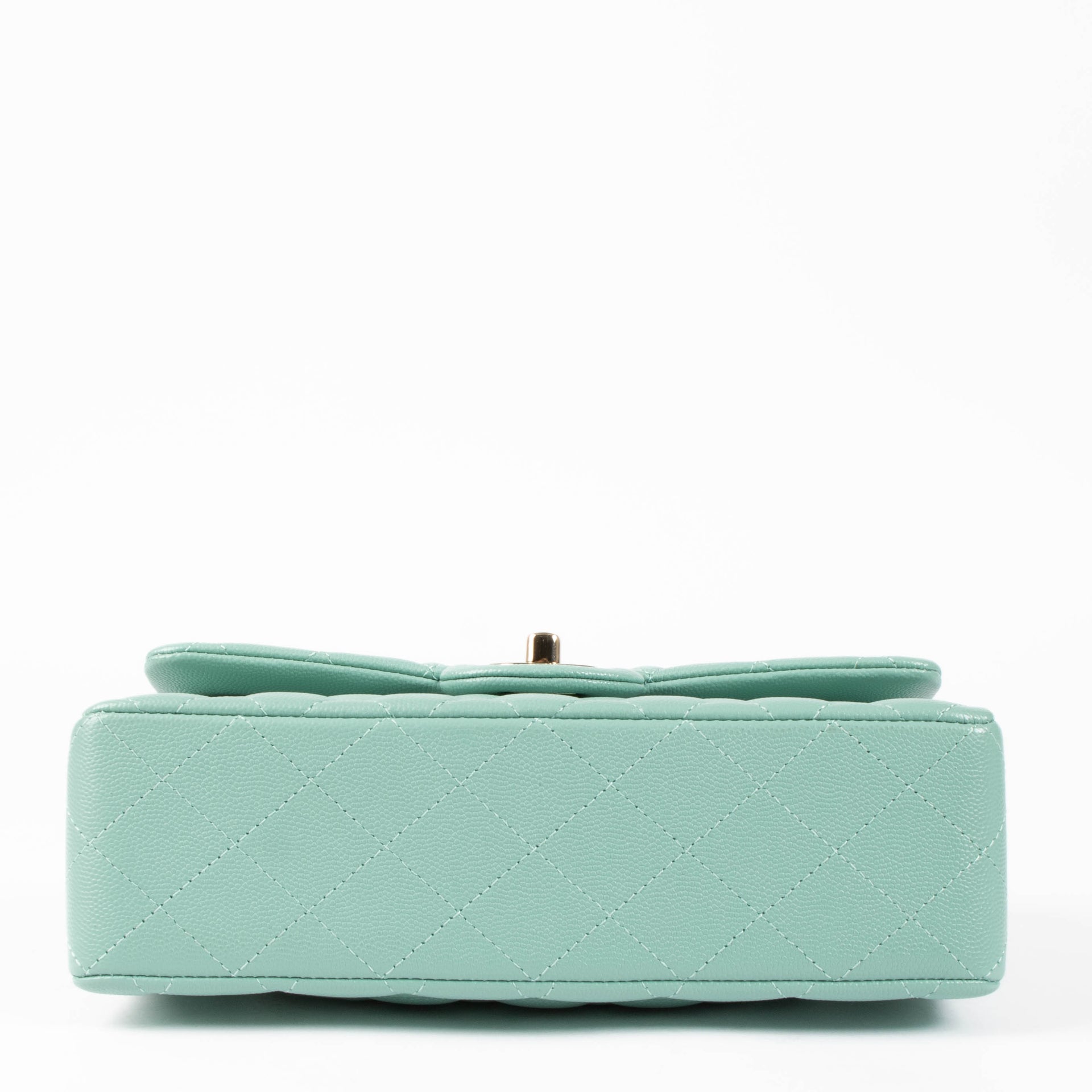 Chanel 21S Tiffany Green Caviar Small Classic Handbag
