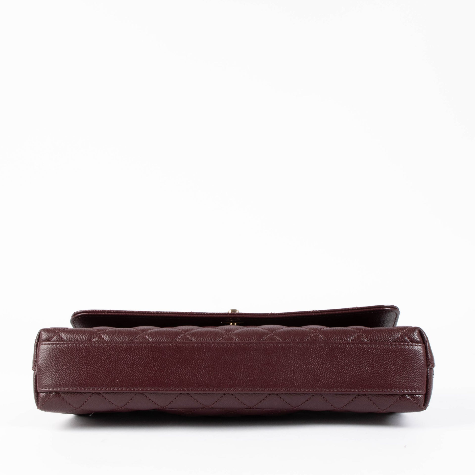 Chanel Burgundy Maxi Flap Top Handle Caviar