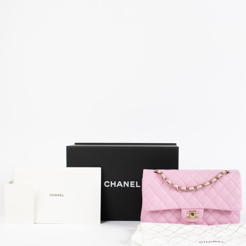 Chanel Roze Caviar Medium Classic 11.12 Tas