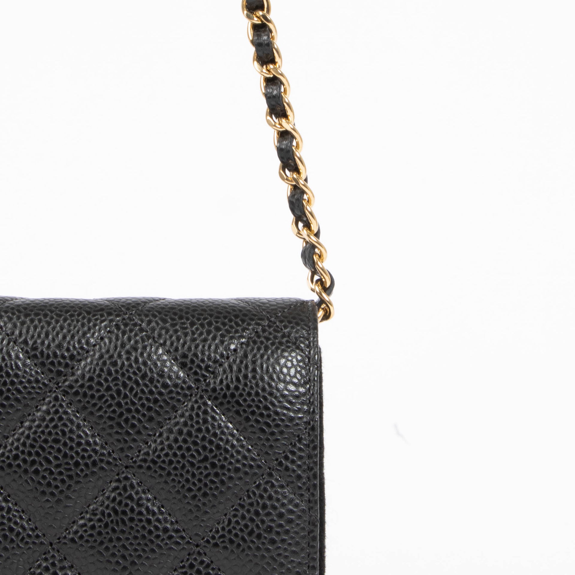 Chanel Black Caviar Wallet On Chain