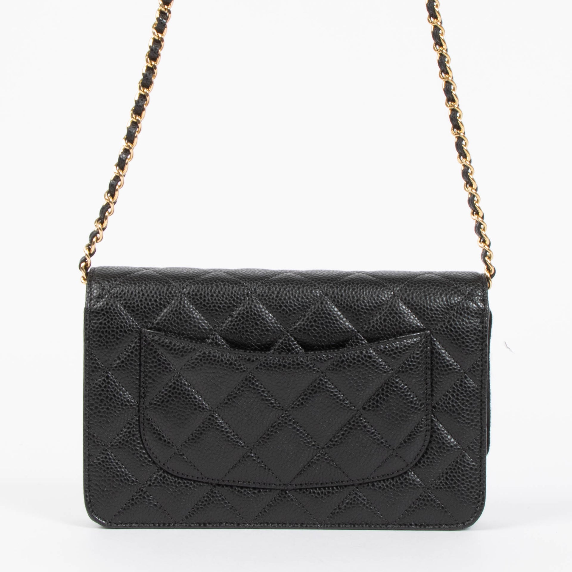 Chanel Black Caviar Wallet On Chain