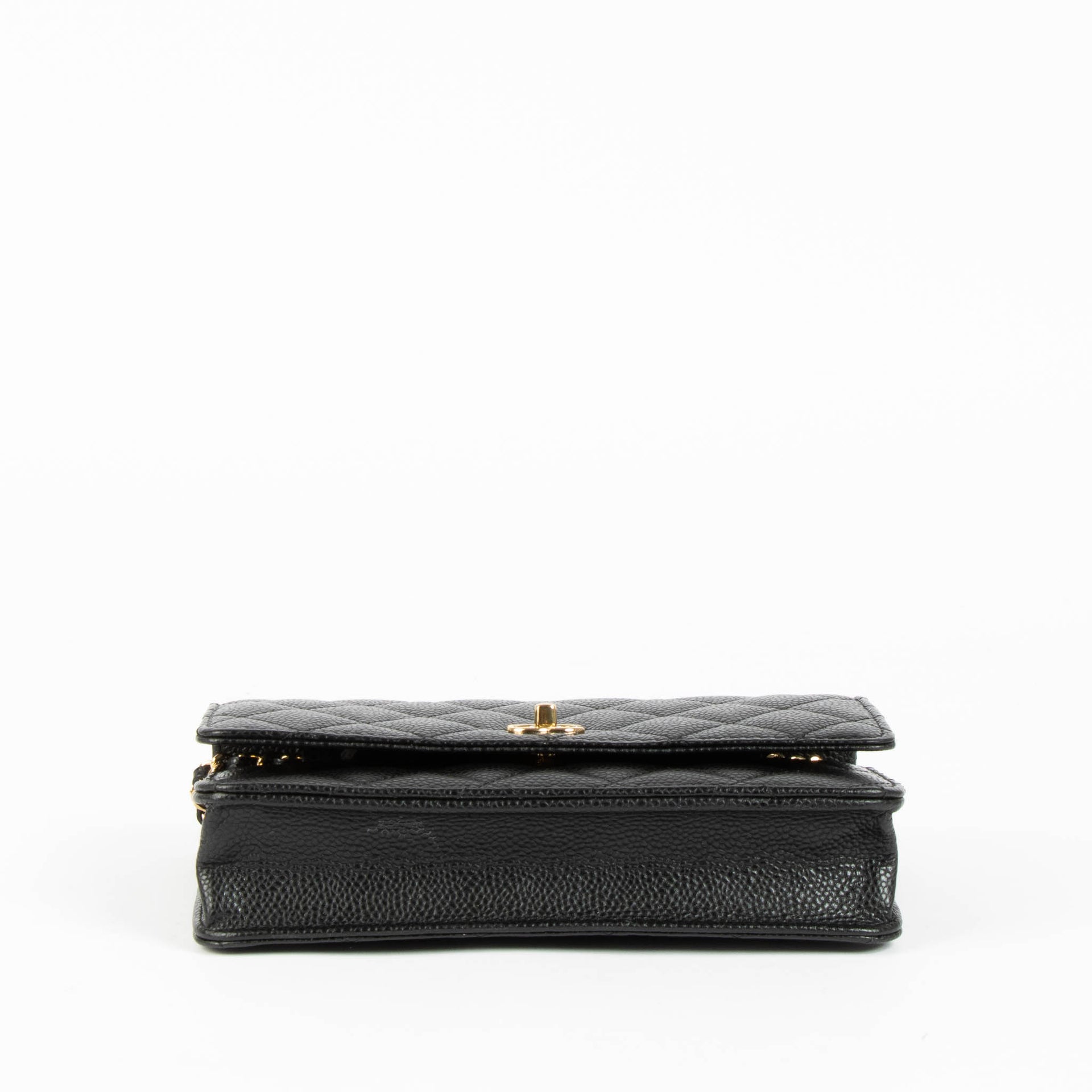 Chanel Black Caviar Classic Wallet On Chain