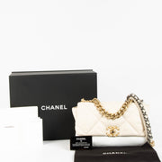 Shop this 100% authentic Chanel Beige Lambskin Large Chanel 19 Bag at Labellov.com