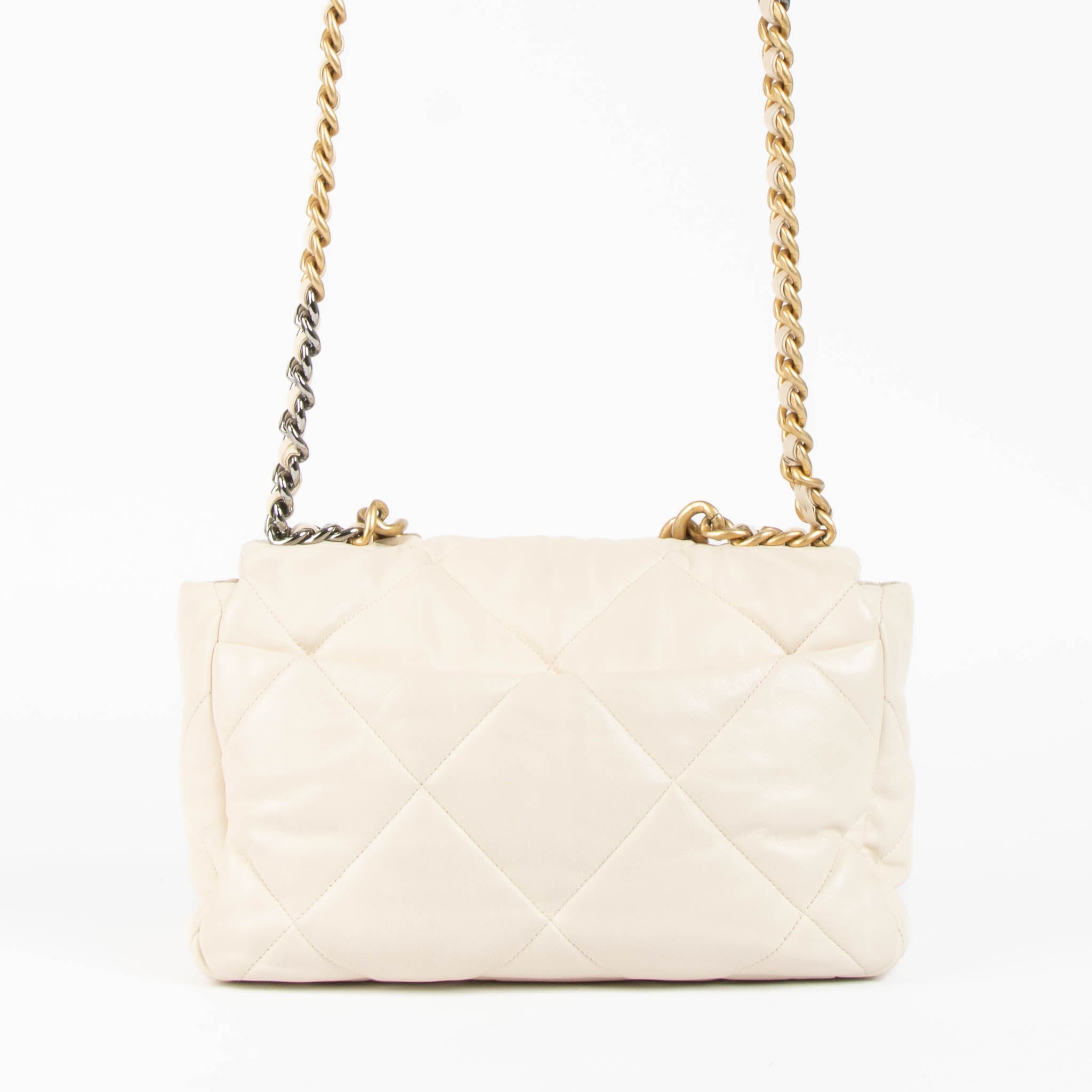 Chanel Beige Lambskin Large Chanel 19 Bag – Labellov