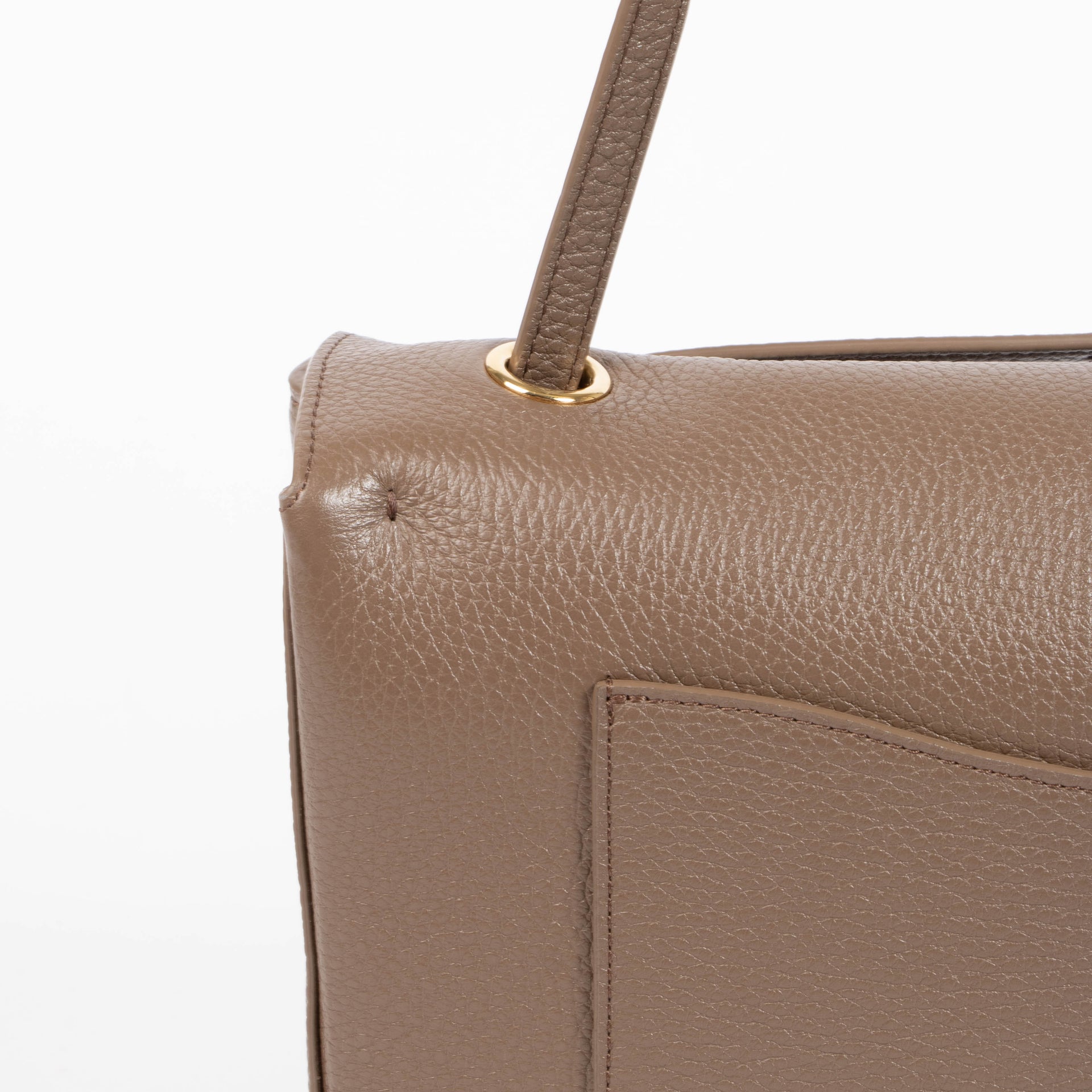 Chanel Light Brown Grained Calfskin Maxi Flap Bag