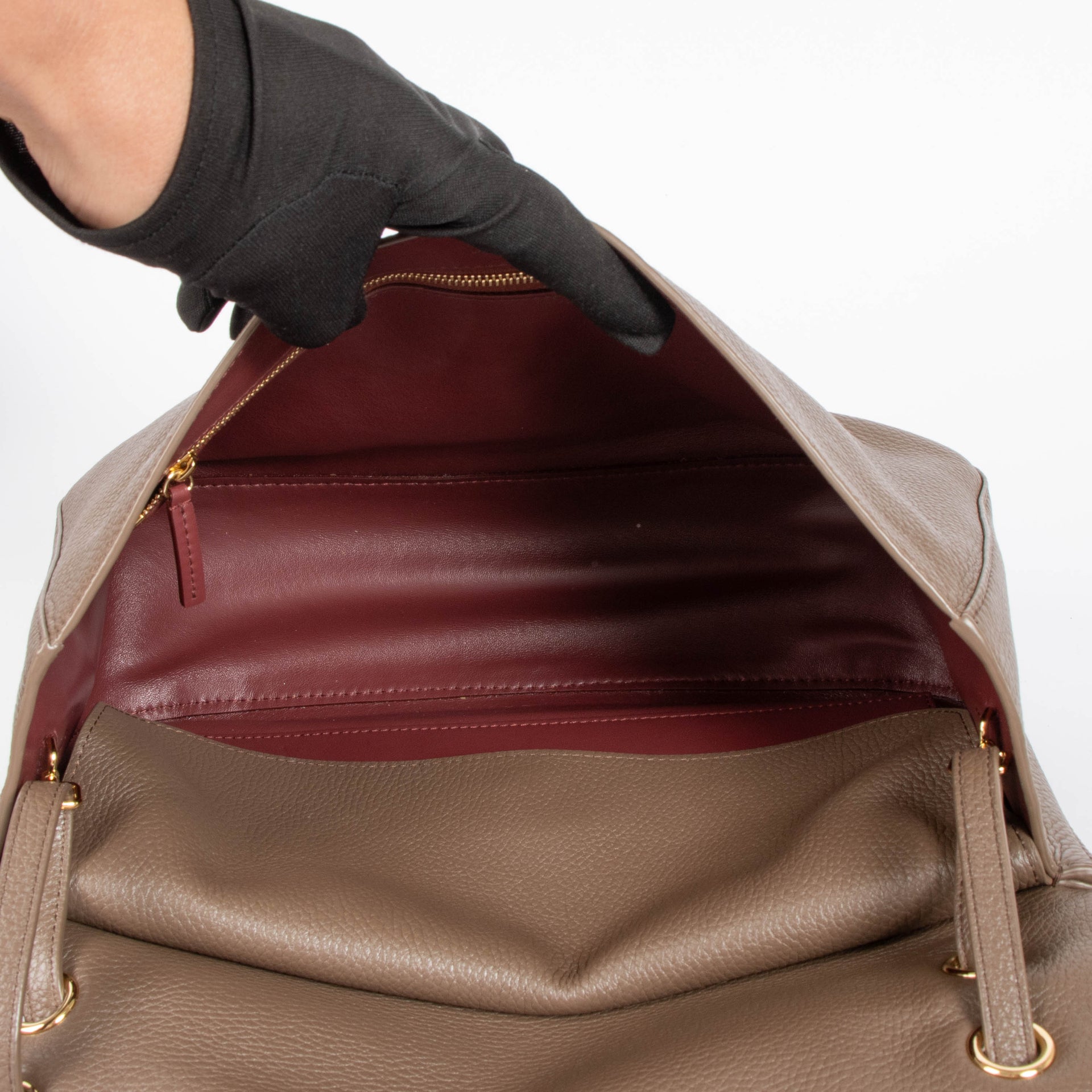 Chanel Light Brown Grained Calfskin Maxi Flap Bag