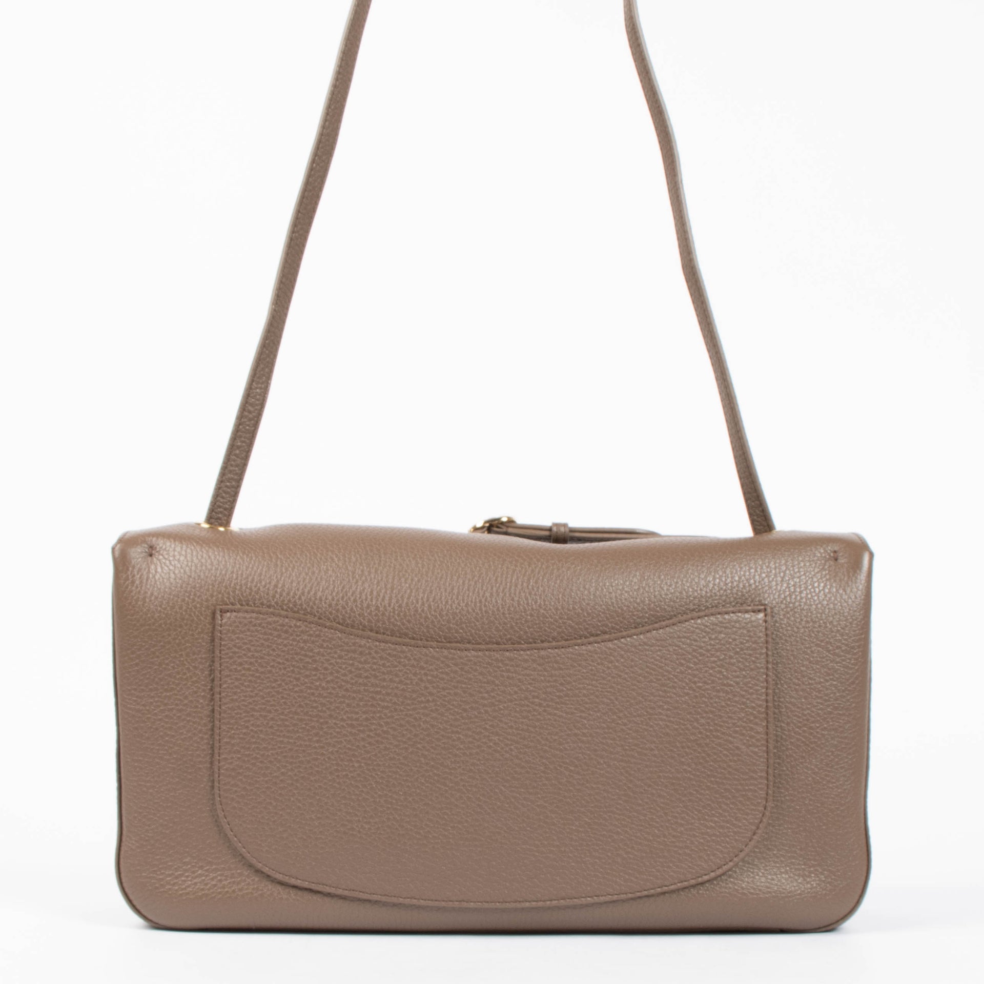 Chanel Light Brown Grained Calfskin Maxi Flap Bag