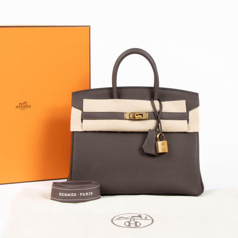 Hermès Birkin 25 Ebene Togo GHW
