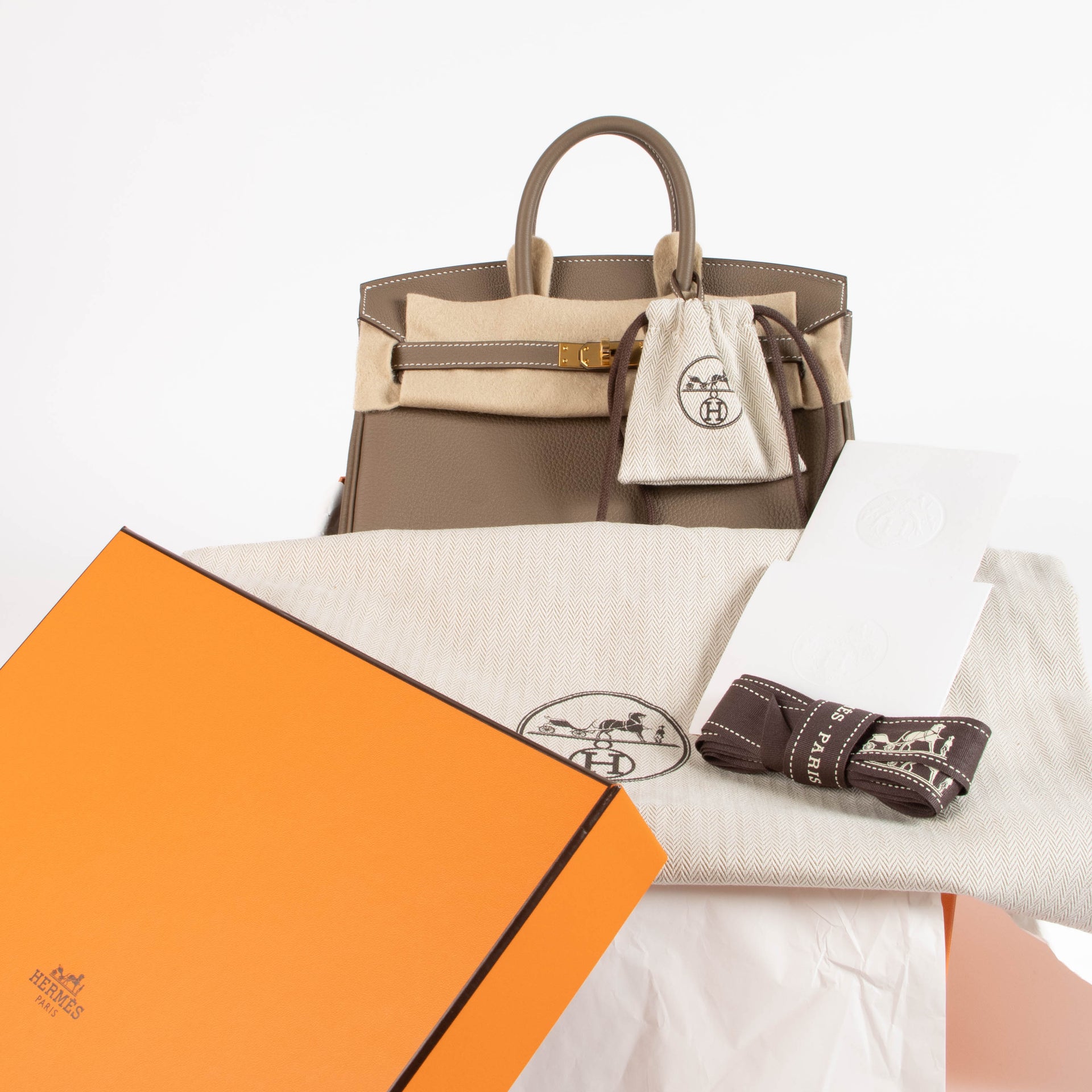 Hermès Birkin 25 Etoupe Togo GHW