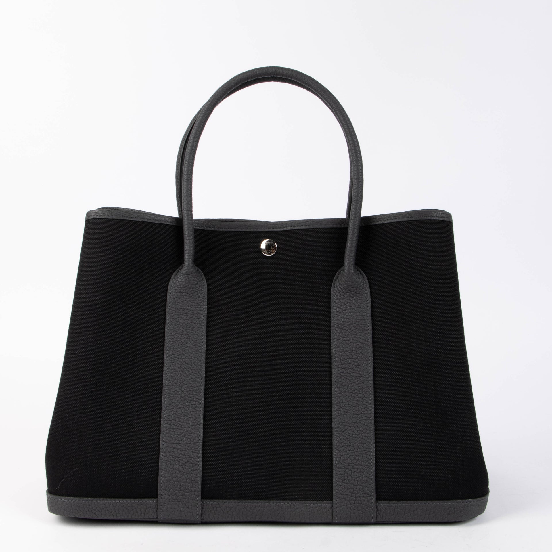 Shop the authentic Hermès Garden Party 36 Ardoise/Noir Top Handle brand new on Labellov.com