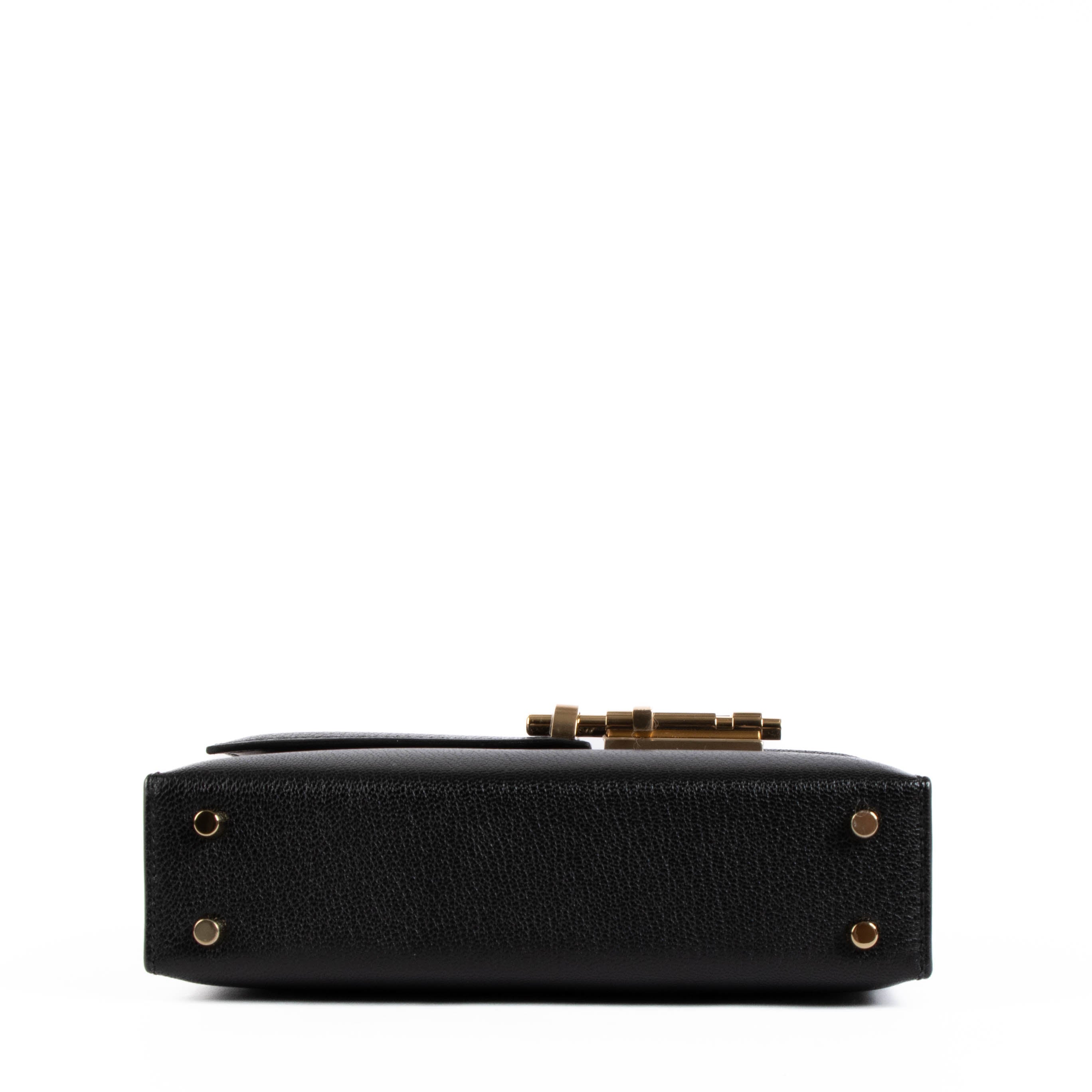 Hermès Verrou Chaine Mini Black Chevre Mysore GHW – Labellov